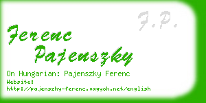 ferenc pajenszky business card